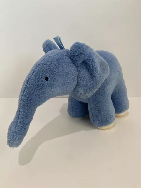 Little JellyCat Blue Elephant Rattle Plush 10” Baby Lovey Stuffed Animal Toy