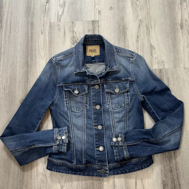 Paige Jean Denim Jacket Cropped Women’s Size Small Trucker