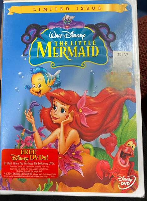 Walt Disney THE LITTLE MERMAID DVD Animation Ariel Limited Edition RARE Sealed