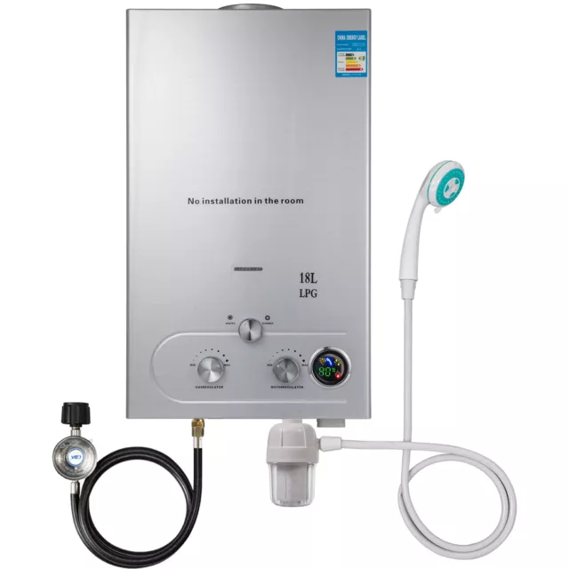 18 LITRI SCALDABAGNO Scaldacqua Scaldino a Gas GPL Instant Water Heater  Boiler EUR 106,99 - PicClick IT