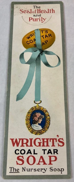 Vintage Wrights Coal Tar Soap The Nursery Soap Bookmark c1930’s (1)