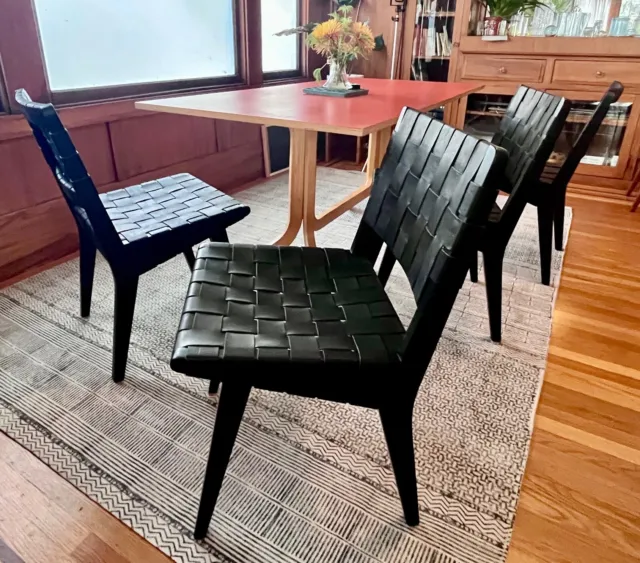 Set of 4 mid-century, vintage dining chairs by Jens Risom for Knoll.