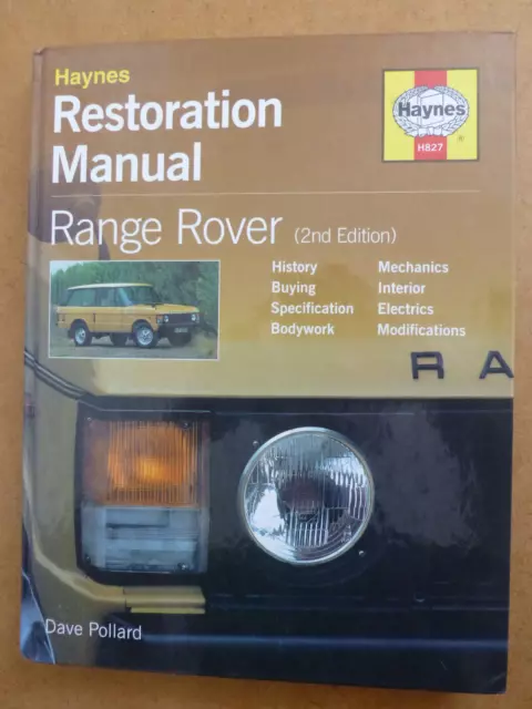 Range Rover Haynes Restoration Manual Book 1970 - 1996 2nd Edition Dave Pollard