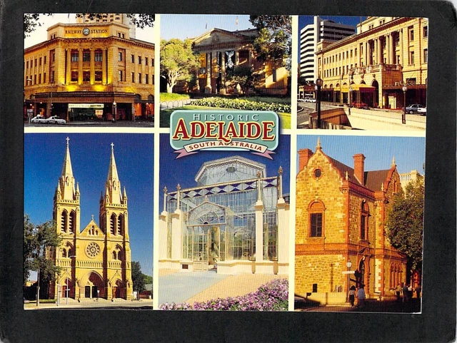 B9210 Australia SA Adelaide Historic Buildings Multiview pu2003 postcard