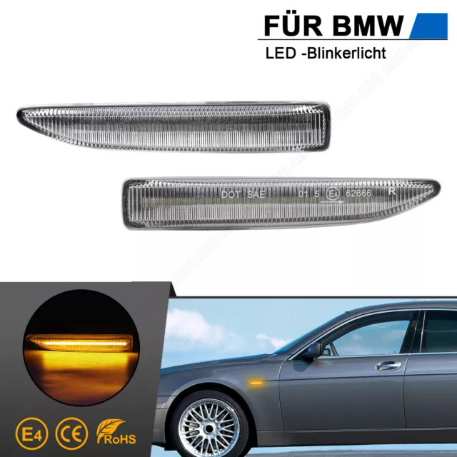 2x Led Seitenblinker Blinker für BMW 7er E65 E66 E67 | BJ 2001-2008 | Klarglas