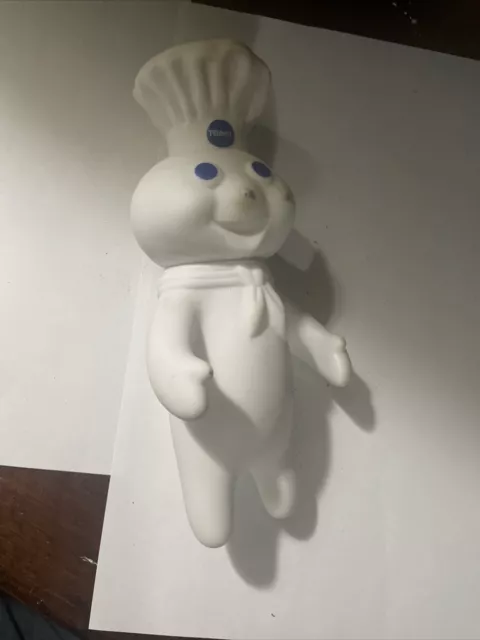 Vintage 1971 Pillsbury Poppin Fresh Doughboy Rubber 7" Figure Swivel Head Doll