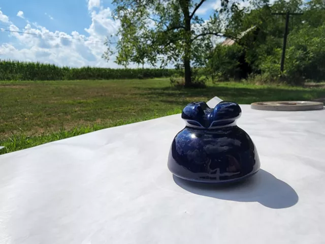 Nice Cobalt Blue Porcelain Insulator