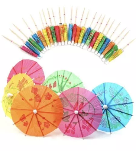 Cocktail Umbrellas Tropical Drink Paper Umbrella For Party Food Drink Decoration