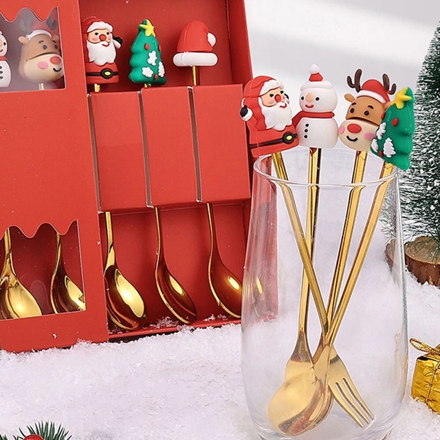 Stampo albero di Natale acciaio inox set posate per decorazione tavolo festa
