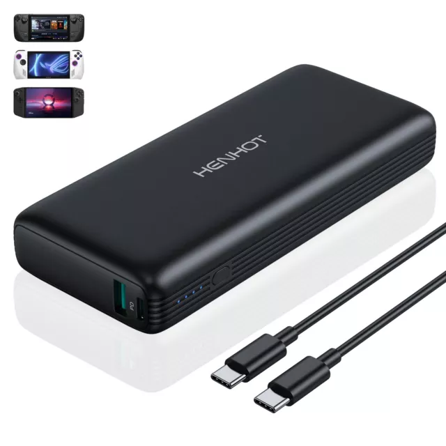 65W Power Bank Compatible with Steam Deck/ROG Ally/Legion Go, Laptop Power Ba...