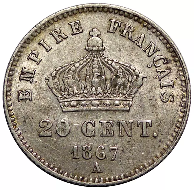 20 Centimes NAPOLÉON III 1867 A