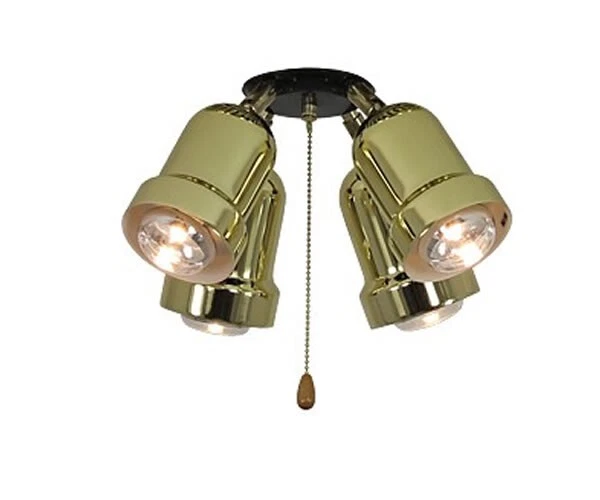 Ceiling fan add on light kit 4 adjustable metal spot lights for CasaFan fans