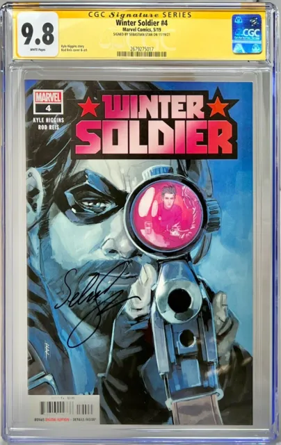 Sebastian Stan Signed CGC Signature Series Graded 9.8 Winter Soldier #4 Black