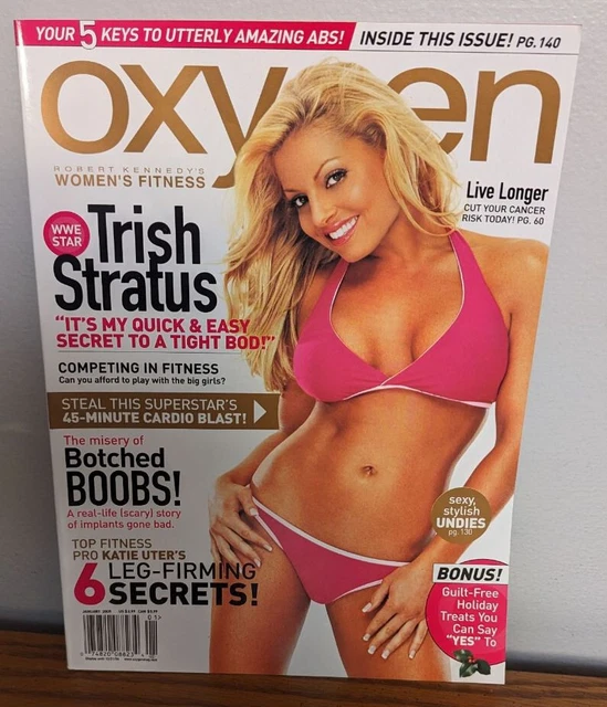 2005 Trish Stratus Oxygen Magazine Wwf Ultra Rare Thank You Trish Wwe Exc Cond *