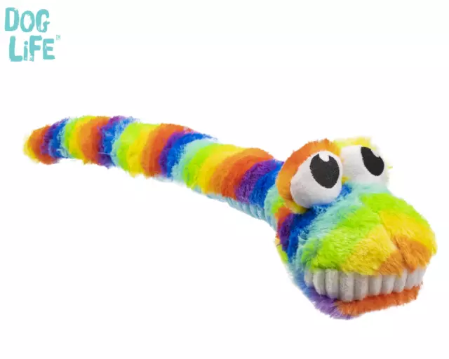 Dog Life Cuddly Caterpillar Large 70Cm Soft Plush Dog Puppy Play Toy W/Squeak