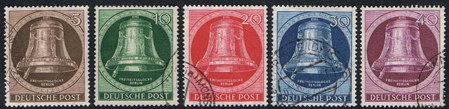 Deutschland 1951 Berlin 75.- 79. Freiheitsglocke Klöppel links Mi. 200,-- Euro
