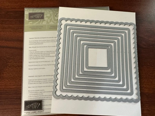 Troqueles Stampin Up Framelits ~ Colección de cuadrados ~ J7