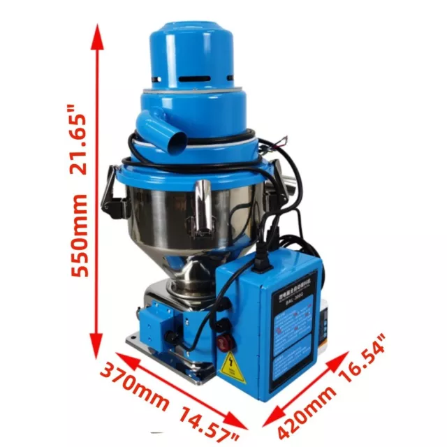 300kg/hr Suction Plastic Particle Feeder Auto Vacuum Feeder 220V Carbon Brush