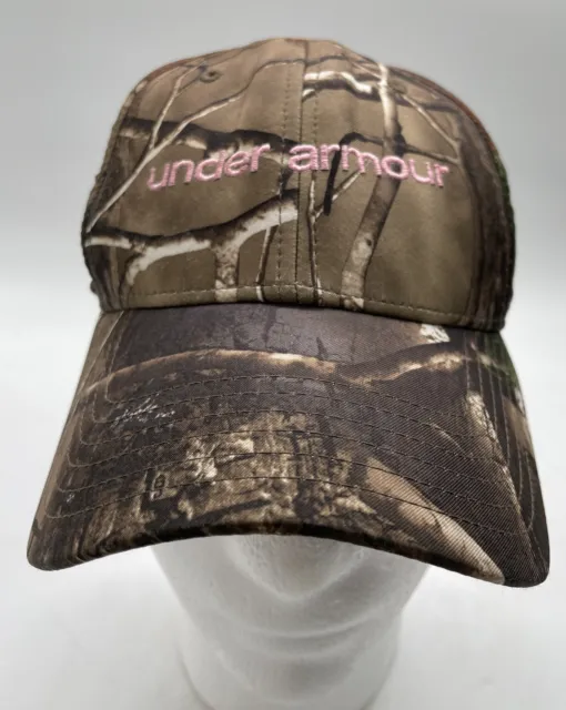 Under Armour Realtree Camo Hat One Size Strap Back Pink Cap