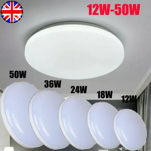 ROUND LED CEILING Light Panel Down Lights Bathroom Kitchen Living Room
