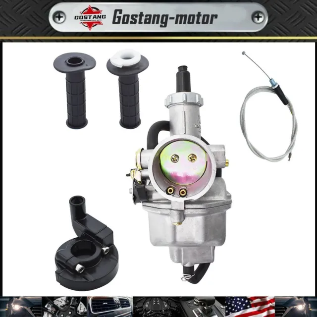 Carburetor For Honda XR100R CRF100F XR100 With Handlebar Grips & Throttle Cable