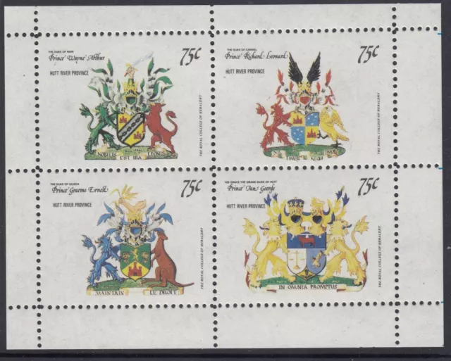 Stamps Australia 1982 Hutt River Province Coat of arms Cinderella minisheet