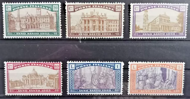 Italia Regno 1924 Anno Santo Serie Completa Nuova Mnh** Set (C.8)