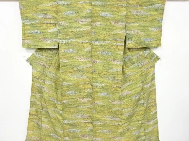 6133607: Japanese Kimono / Antique Kimono / Kinsha / Scenery