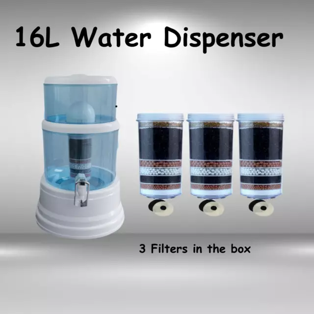 Aimex 16L Water Dispenser Benchtop Purifier Jug with 3 x 8 Stage Water Filters