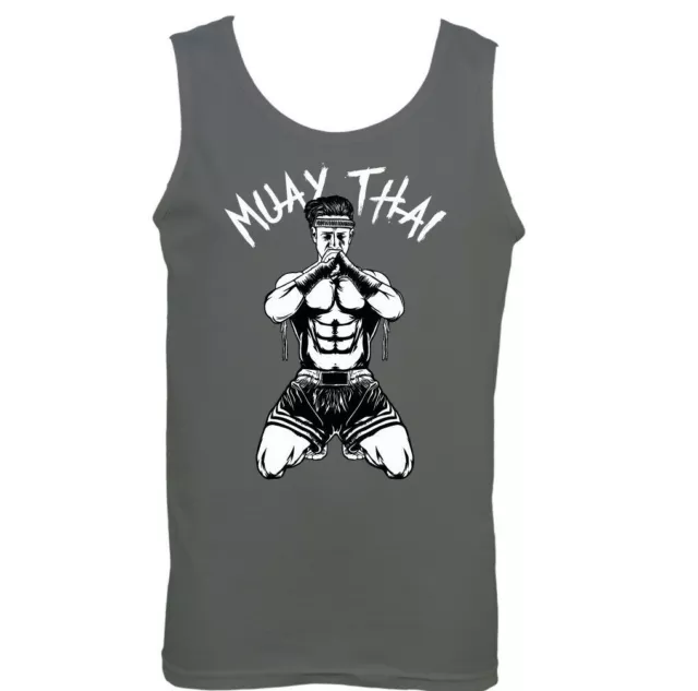 Muay Thai Mens Martial Arts Vest MMA Kick Boxing Pads Gloves Training Top