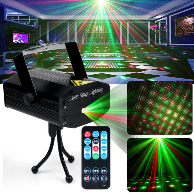 LED RG Mini Laser Stage Light Star Pattern DJ Disco Party KTV Projector Lighting