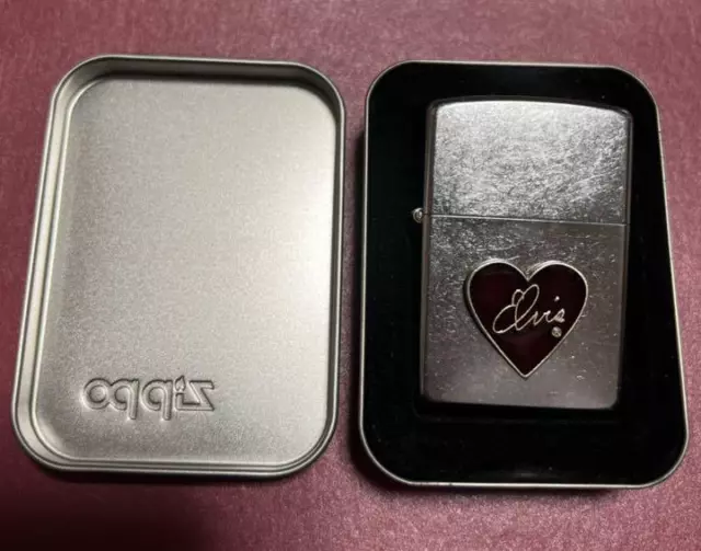 Zippo Lighter Elvis Presley Debut 50th Anniversary Elvis Heart Zippo
