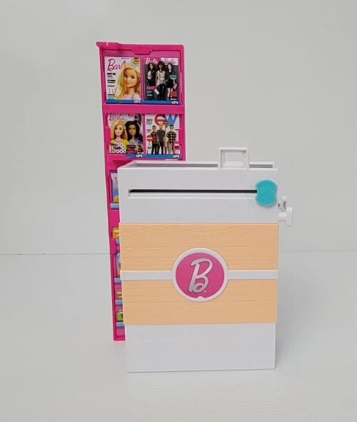 Mattel Barbie Supermarket Grocery Store Playset Magazine Rack Check Out Counter