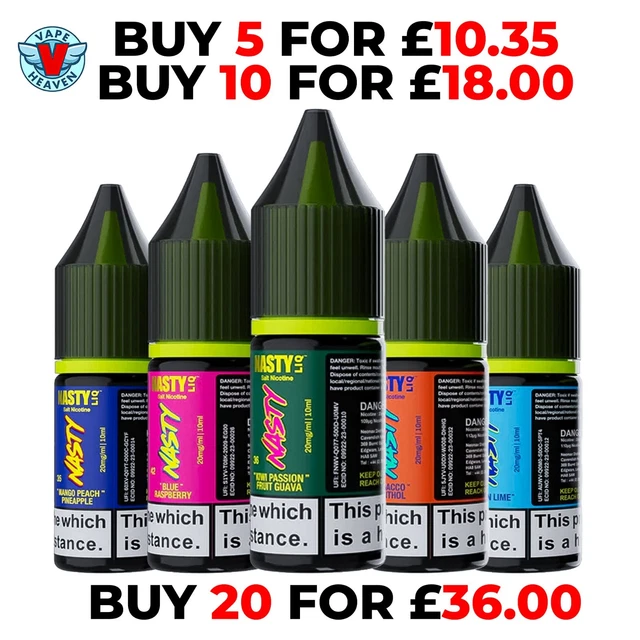 NASTY VAPE JUICE liquid LOGO VINYL STICKER black and white vaping laptop  design 1.45 - PicClick UK