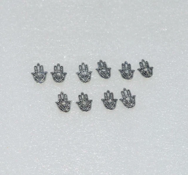 WHOLESALE 5PR 925 SOLID STERLING SILVER PLAIN HAMSA HAND STUD EARRING LOT f117