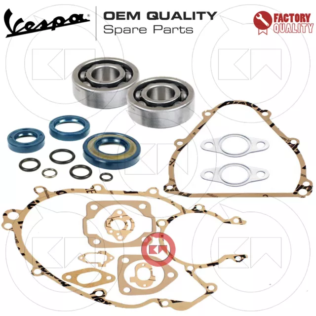 Kit Cuscinetti Skf Paraoli Guarnizioni O-Ring Motore Per Vespa Pk 50 Xl N Hp Fl2