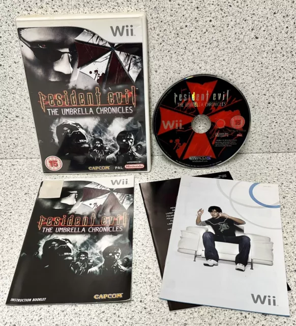 Nintendo Wii Resident Evil The Umbrella Chronicles Game Case And Manual