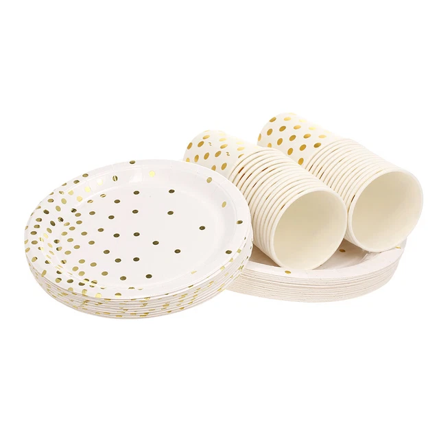 30 pezzi tazze di cartone 9 once + 30 pezzi 7 &quot; piatti + 30 pezzi 9&quot; W3P4