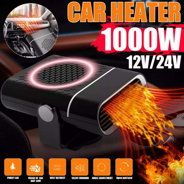 1000W Stufetta Riscaldamento Per Auto Bocchette Riscaldatore E Ventilatore