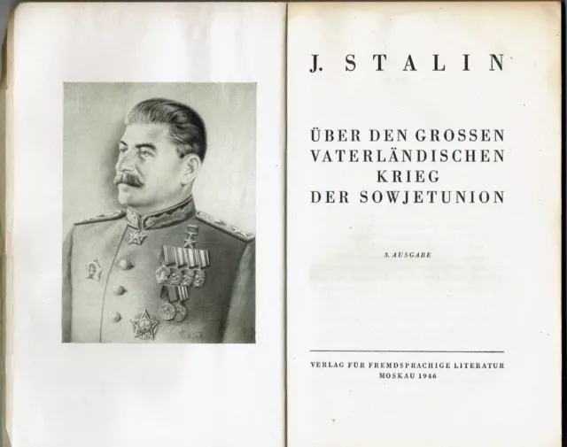 Buch über den Großen Vaterländischen Krieg der Sowjetunion, Autor:  Josef Stalin