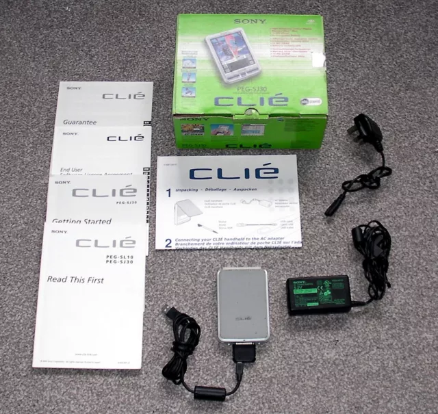 Sony Clie PEG-SJ30/E Handheld Personal Data Organizer PDA - BOXED WITH BITS  !!!