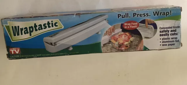 Wraptastic Dispenser Pull Press Wrap Food Paper Plastic Foil Wax Paper