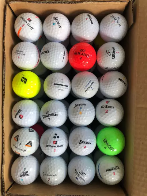 96 Golfbälle, keine Lakeballs, Übungsbälle, Crossgolf, gemischtes Sortiment