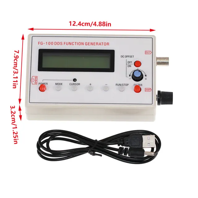 DDS Function Signal Generator 1Hz-500KHz Frequency Sine Square Triangle Wave AU 3