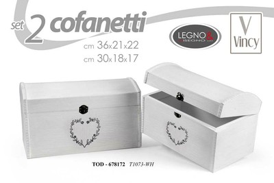 mewmewcat Bauli Vintage Arredo Set Bauli Vintage in Legno 2pz 