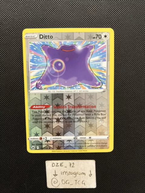 Mavin  Pokémon TCG Ditto Pokemon GO 053/078 Holo Holo Rare