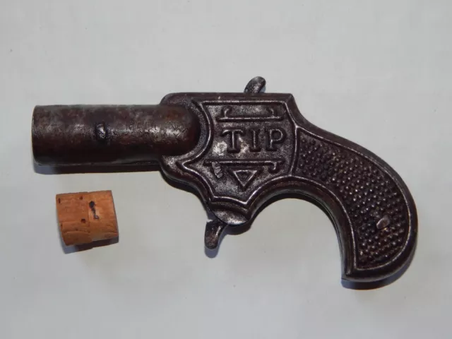 Antike Blechpistole TIP DRGM Korkenpistole