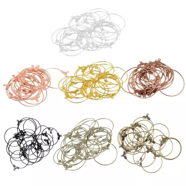 20 Stück Faden Creole Creole Verschluss Ohrring Kupfer Schmuck Zubehör DIY Diy