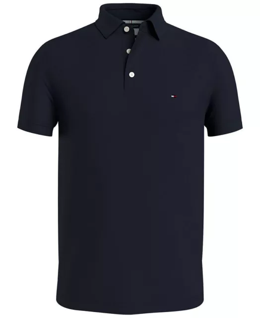 Tommy Hilfiger Mens 1985 Slim Fit Polo Shirt Navy-2XL