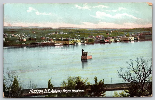 Postcard Athens from Hudson NY B144